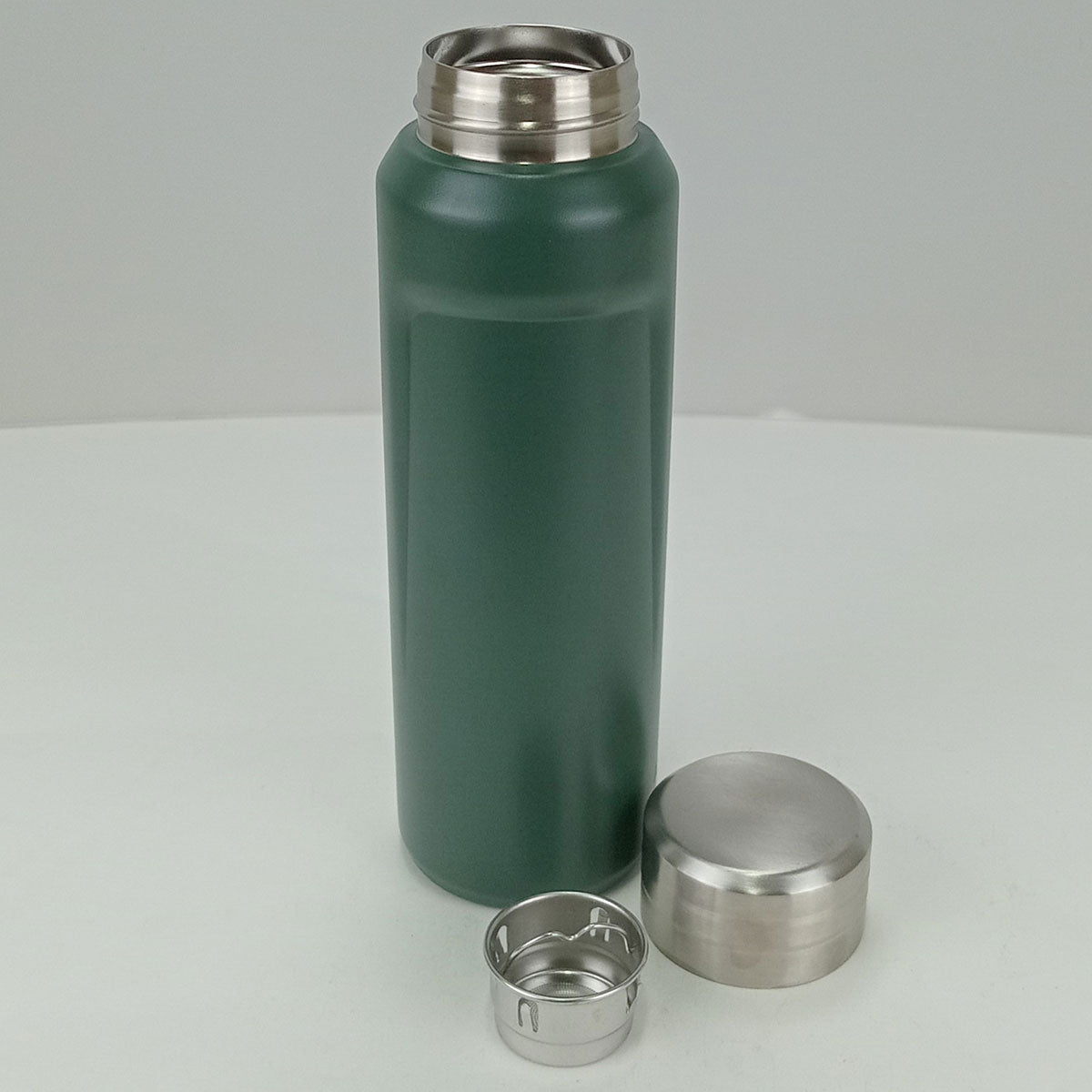 Garrafa Térmica Inox Just Life 500ml Verde Parede Dupla 23x7cm