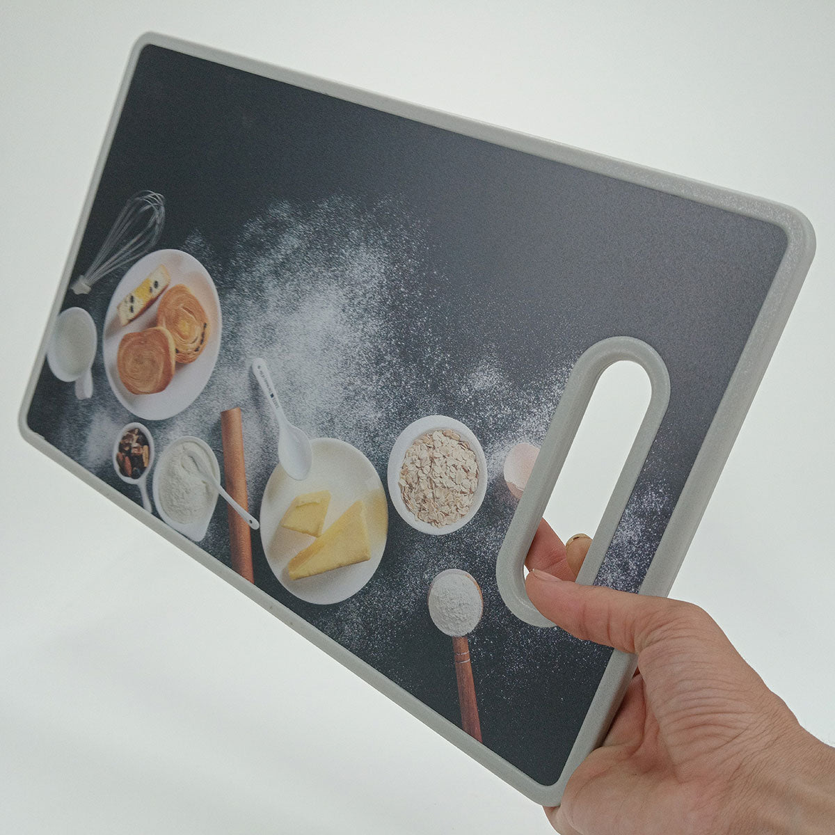 Tábua Culinária Plástica Multicolorida 37x23cm - Corte Seguro e Prático