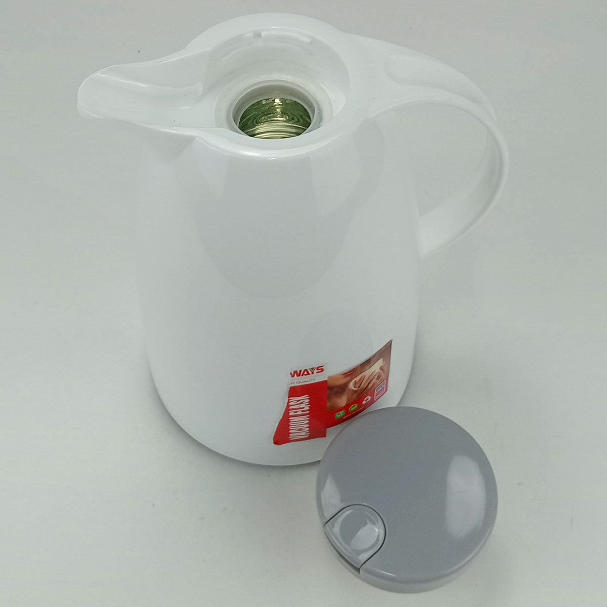 Garrafa Térmica Blanc Ampola Plástico 1L Branco 24x15x15cm