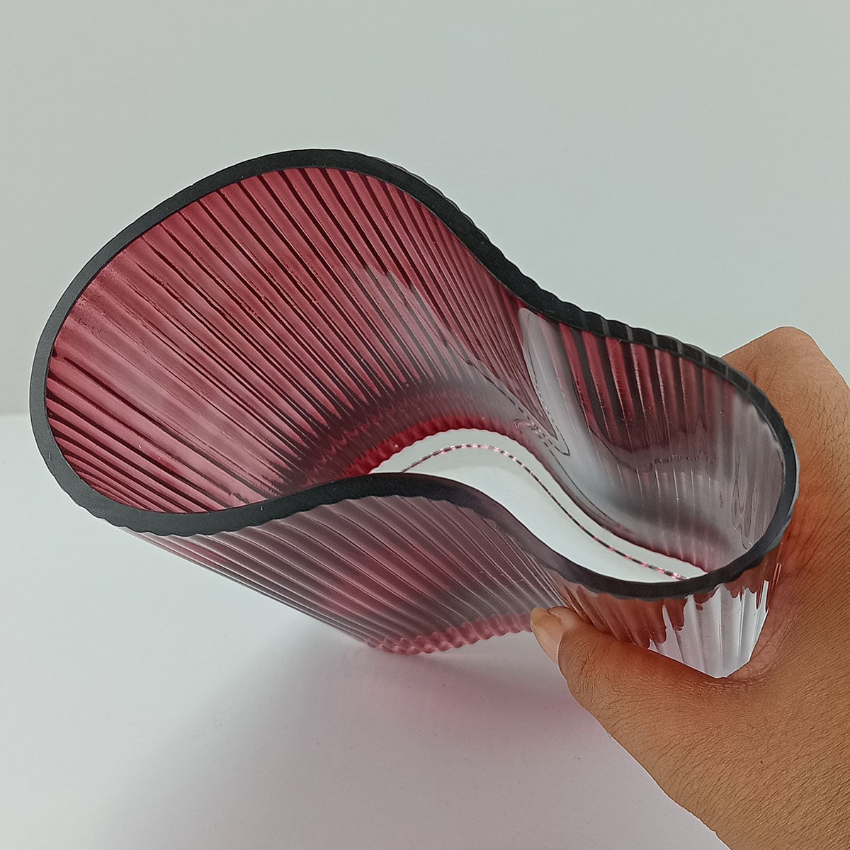 Vaso Zingaro Vidro 20x16x9cm Vermelho