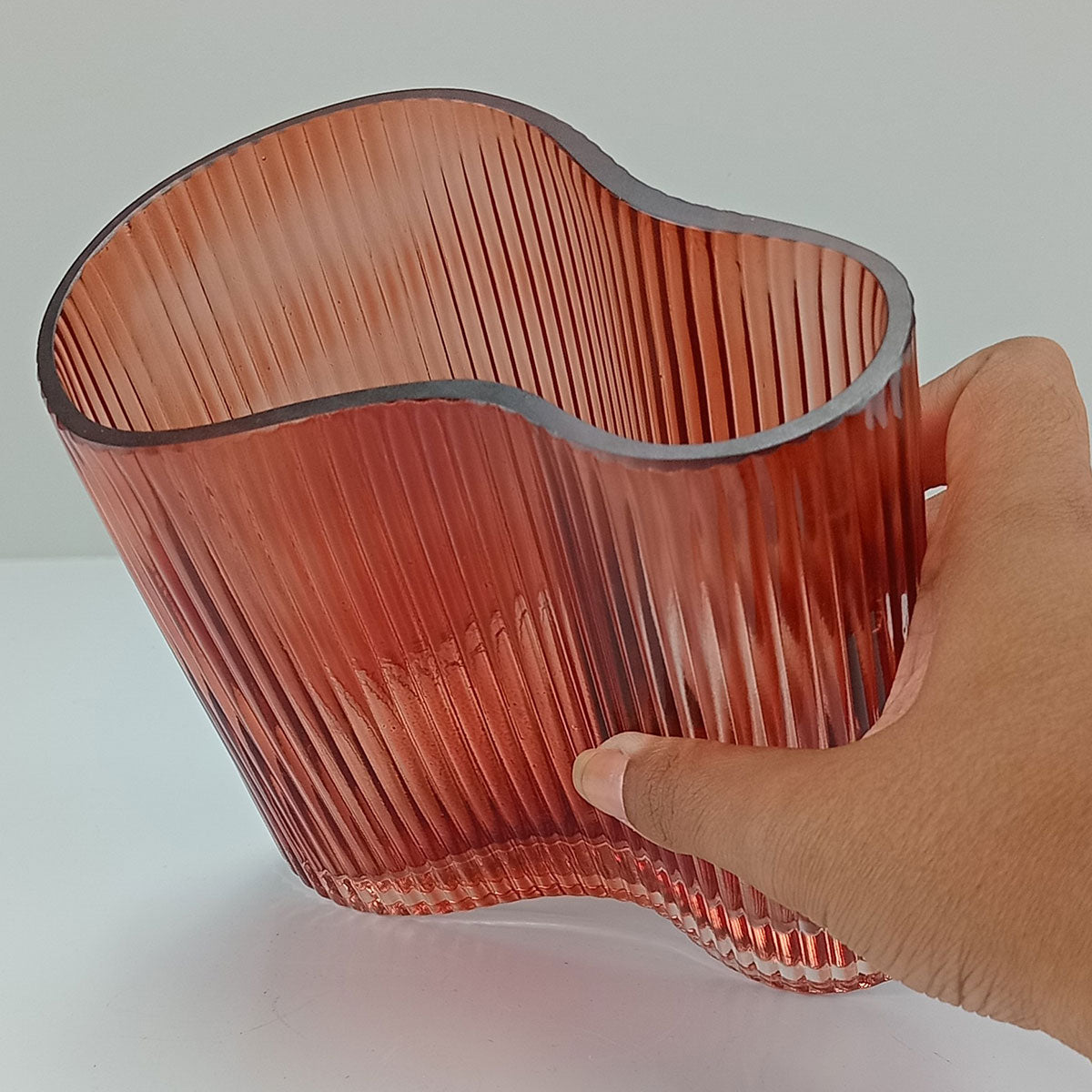 Vaso Zingaro Vidro 15x16x9cm Laranja