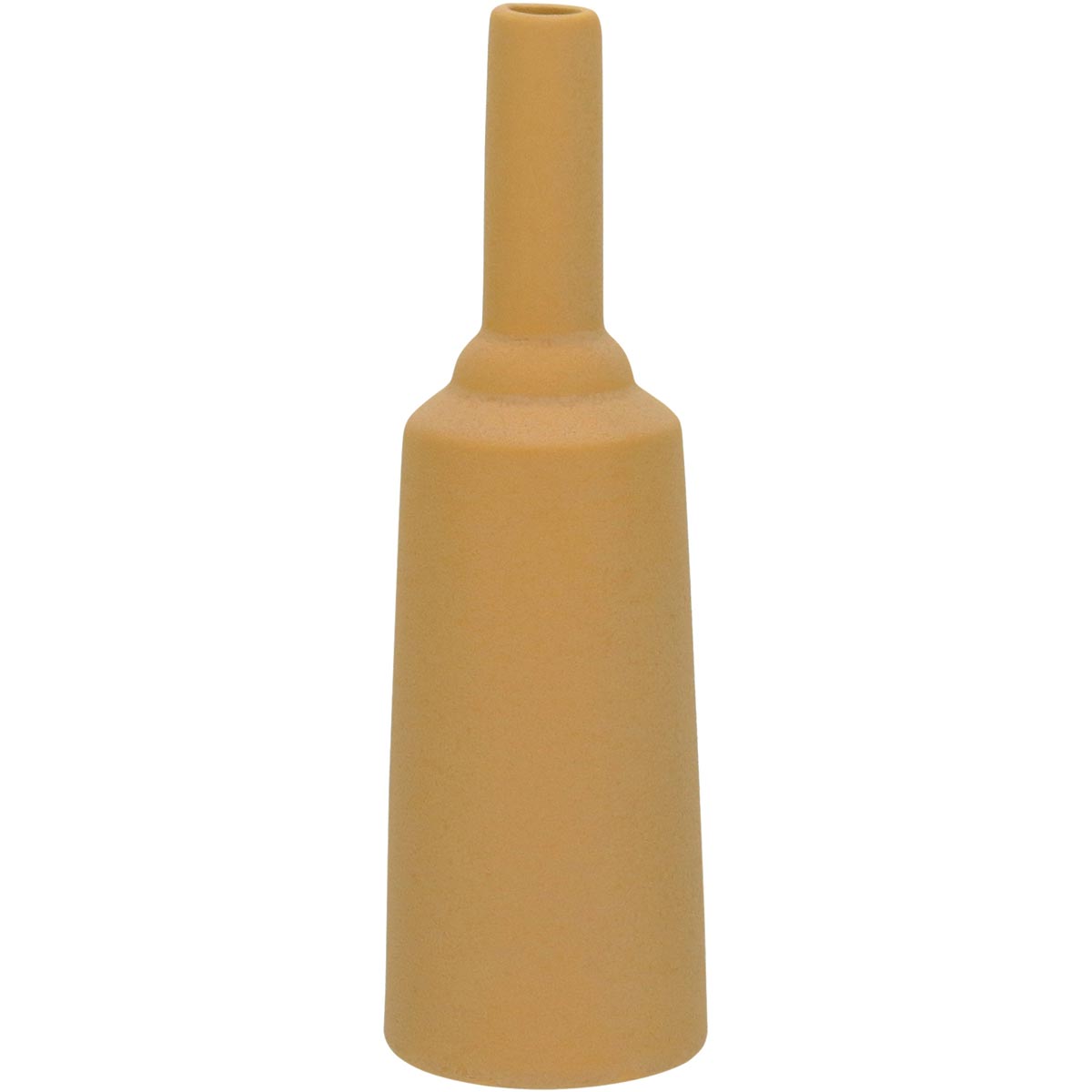 Vaso Cerâmico Amarelo Galact 26x8cm para Decoração de Ambientes