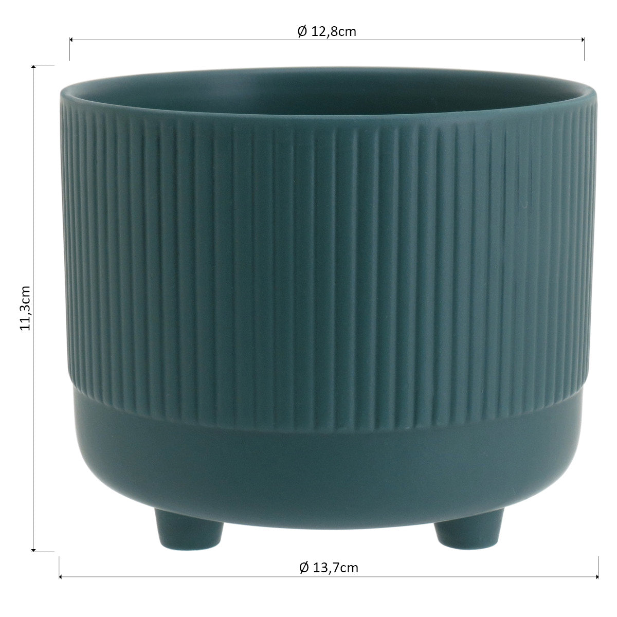 Cachepô de Cerâmica Verde 11x13cm - Decorativo para Plantas