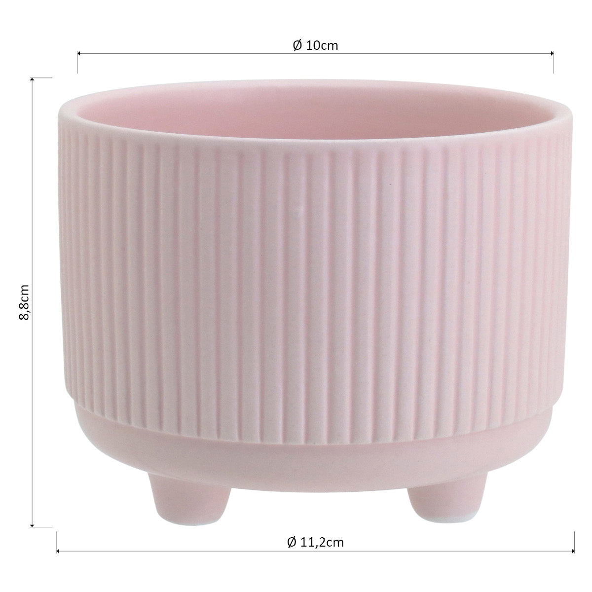 Cachepô de Cerâmica Rosa 9x11cm - Vaso Decorativo para Plantas