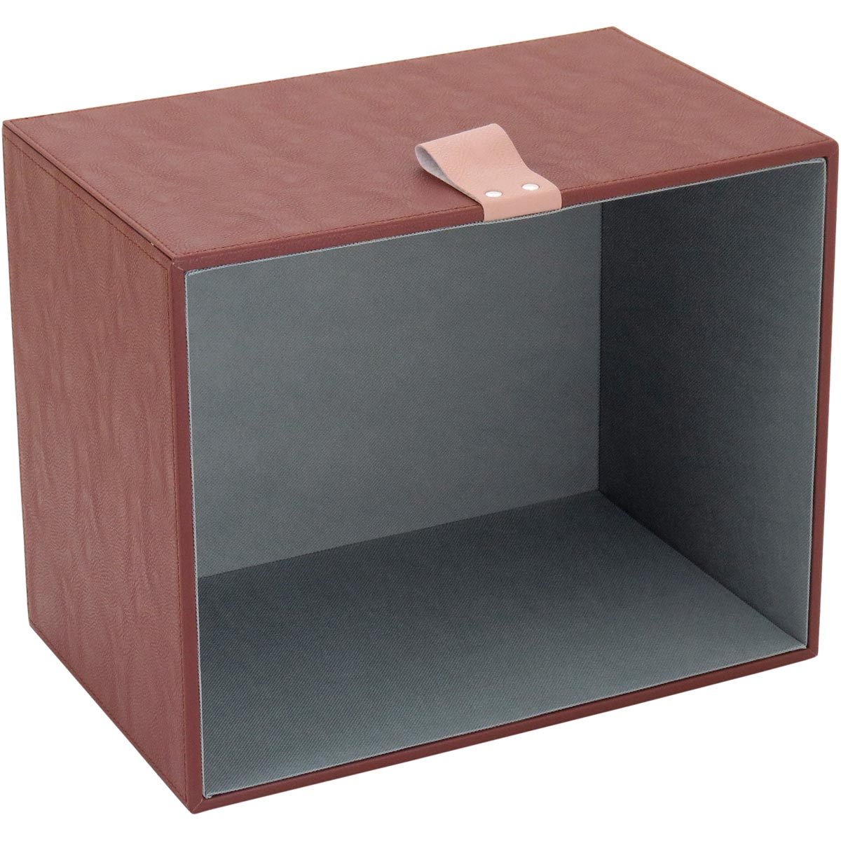 Conjunto de Caixas Organizadoras Home&Co Sintético Marrom 2 Peças