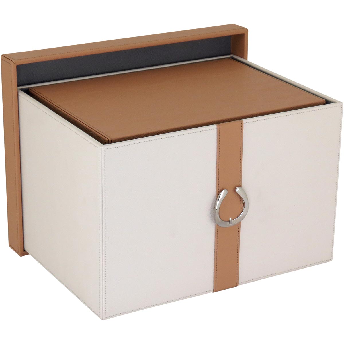 Conjunto de Caixas Organizadoras Sintéticas Home&Co Bege 2 Peças