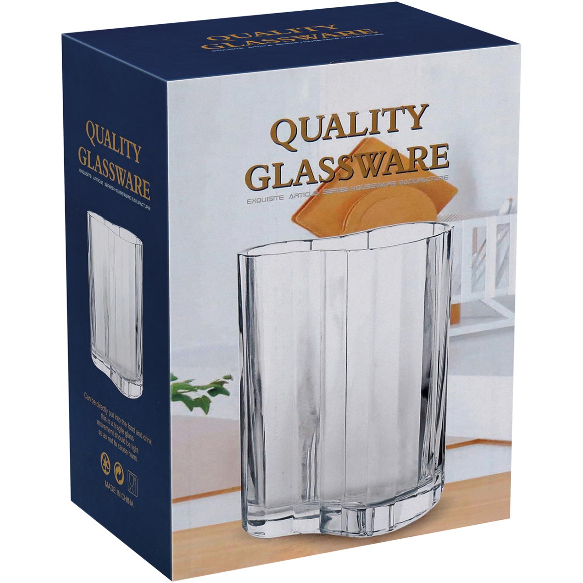 Vaso Vidro 21x17x16cm Transparente