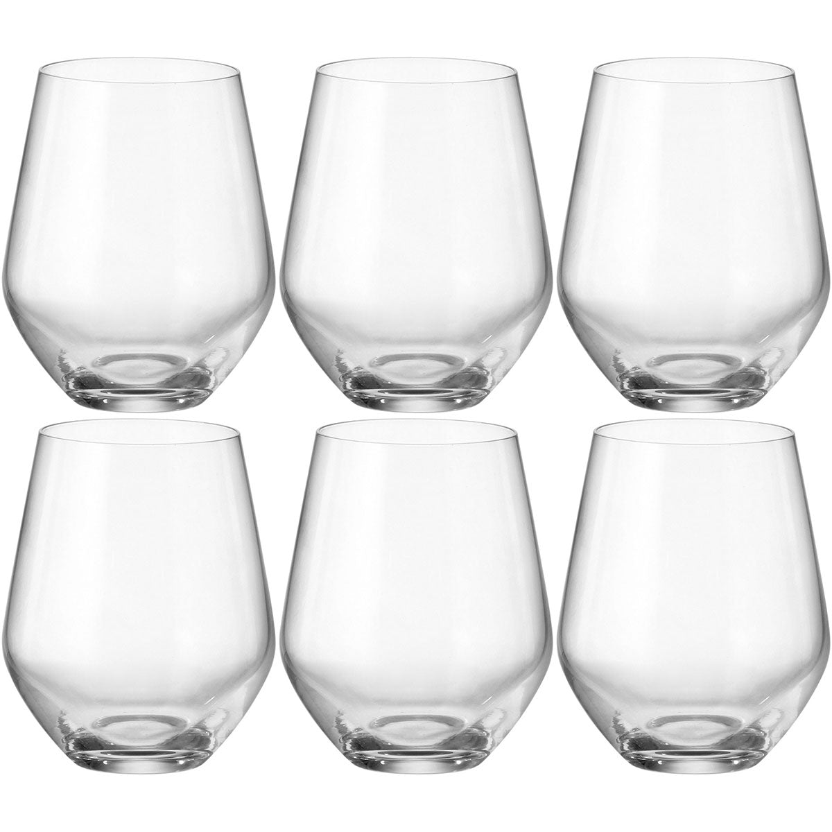 Conjunto 6 Copos de Uísque Bohemia Tori Cristal 400ml Transparente