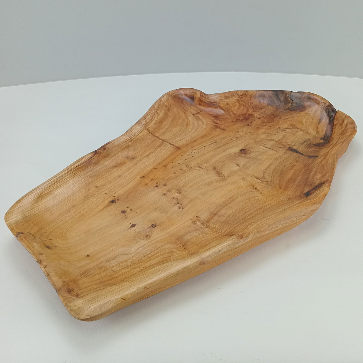 Centro de Mesa Wood em Madeira Natural 44x31cm 5cm de Altura