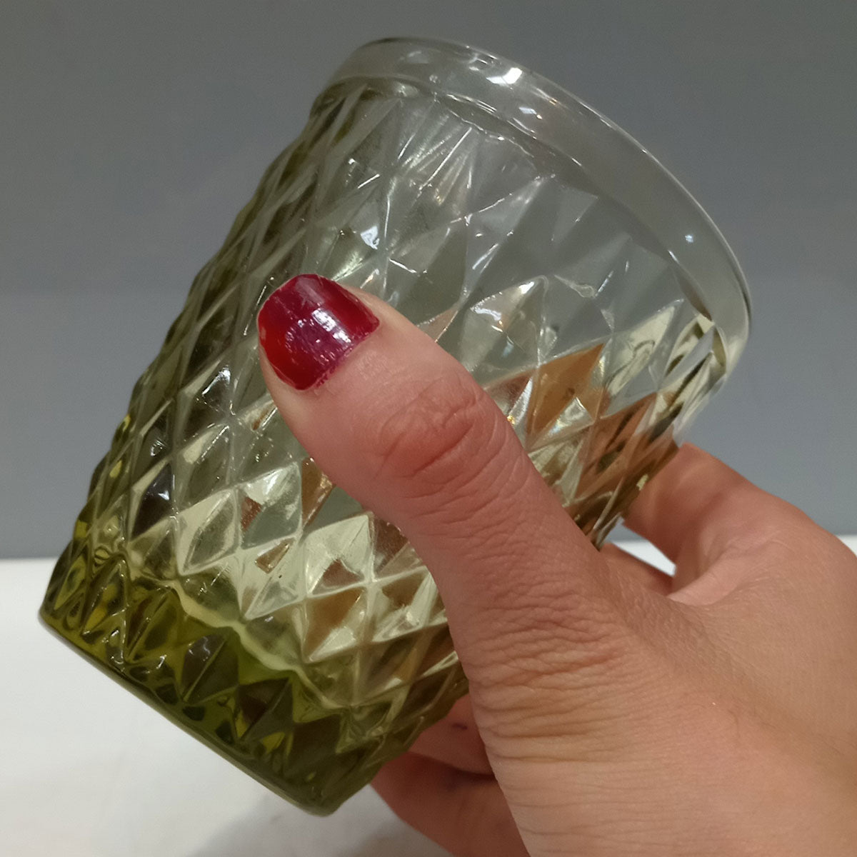 Copo de Vidro Verde 270ml - 6 Peças, Design Elegante e Durável