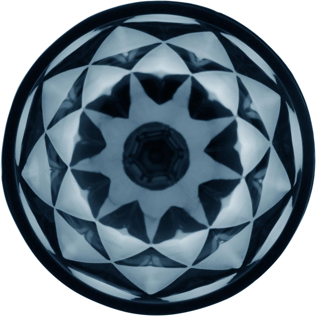 Conjunto 6 Taças de Vidro Azul 320ml 17x9cm Alta Resistência