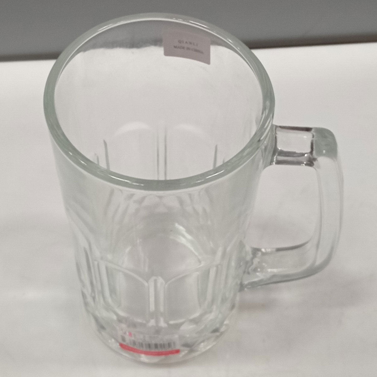 Caneca de Cerveja Vidro 550ml Transparente Alça Confortável 15x12cm