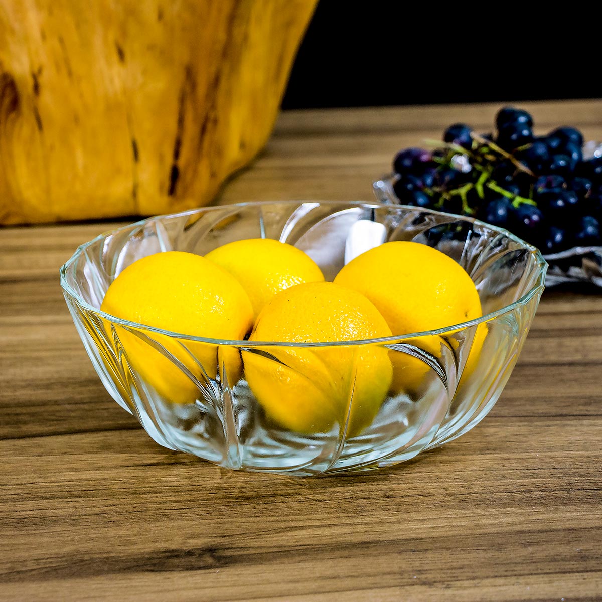 Saladeira de Vidro Transparente 1L 22x22cm Ideal para Saladas