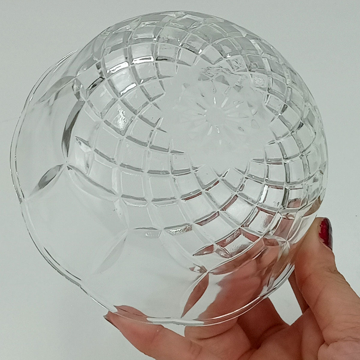 Saladeira de Vidro Transparente 450ml 6 peças 13x13cm