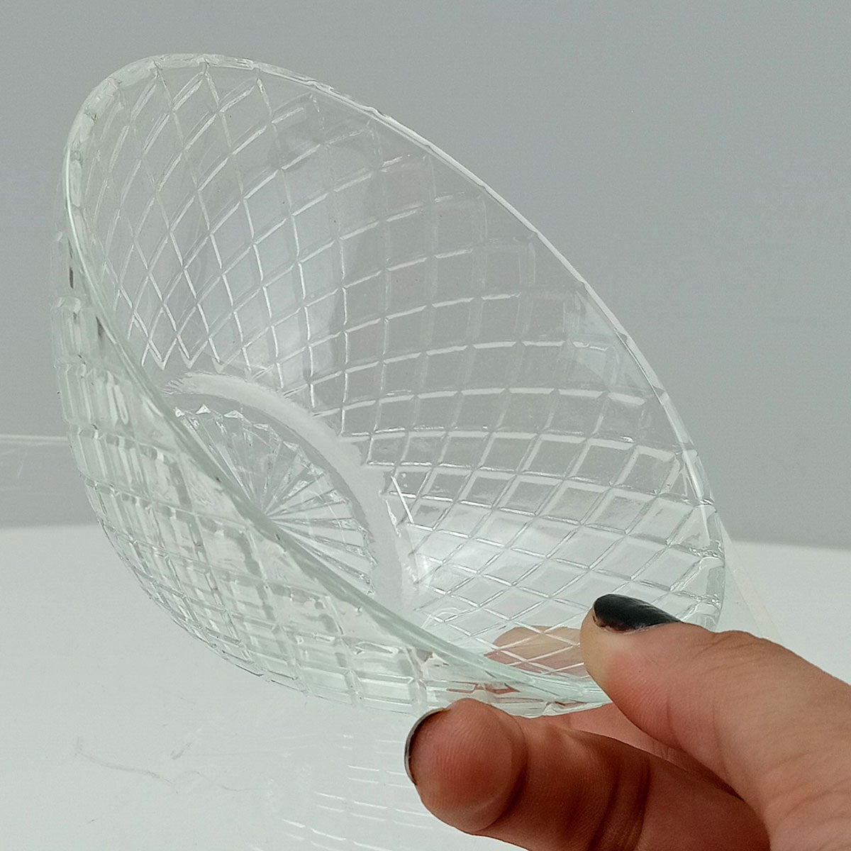 Saladeira de Vidro Transparente 450ml 5x13cm - Jogo com 6 Peças