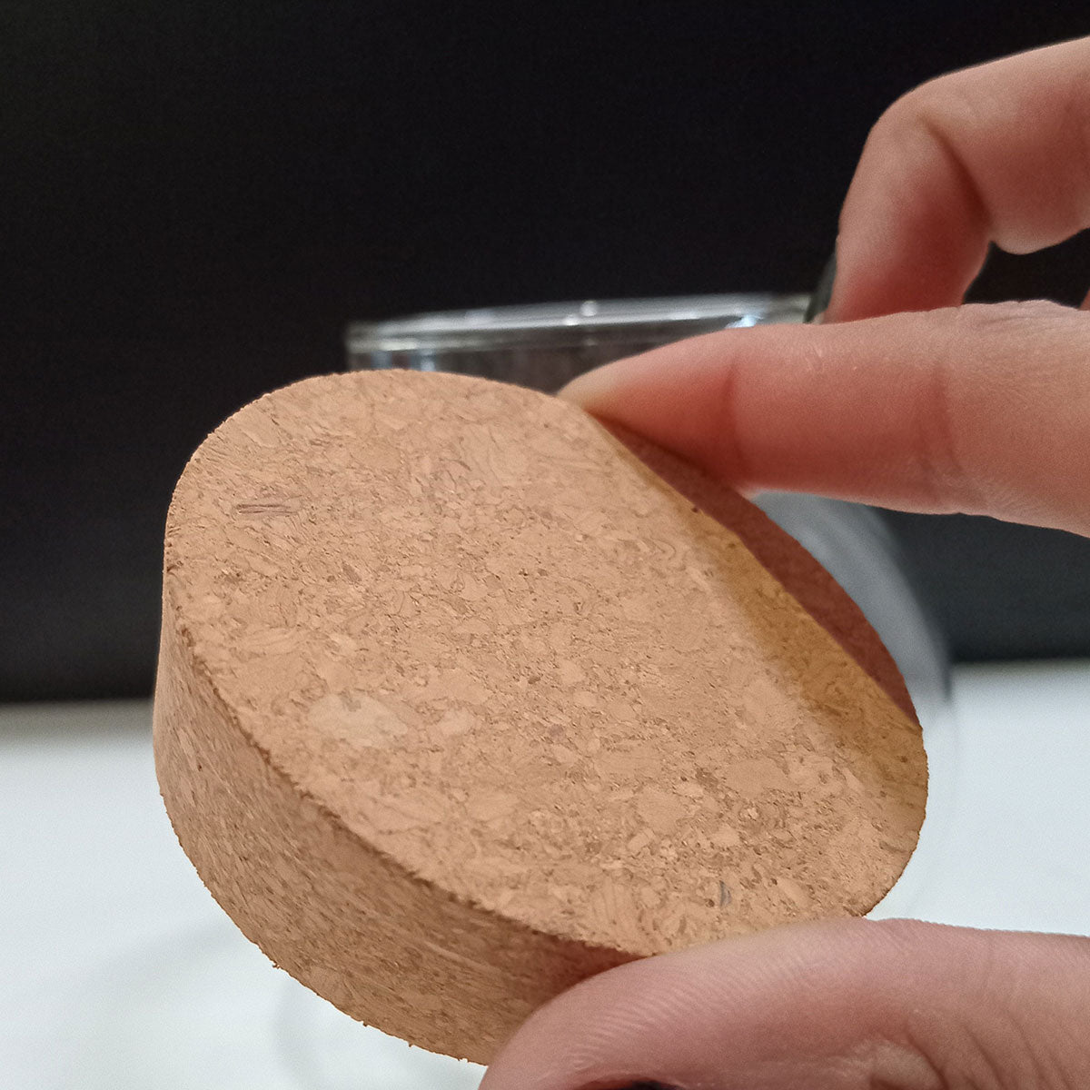 Pote Borossilicato 200ml com Tampa Cortiça Transparente para Alimentos