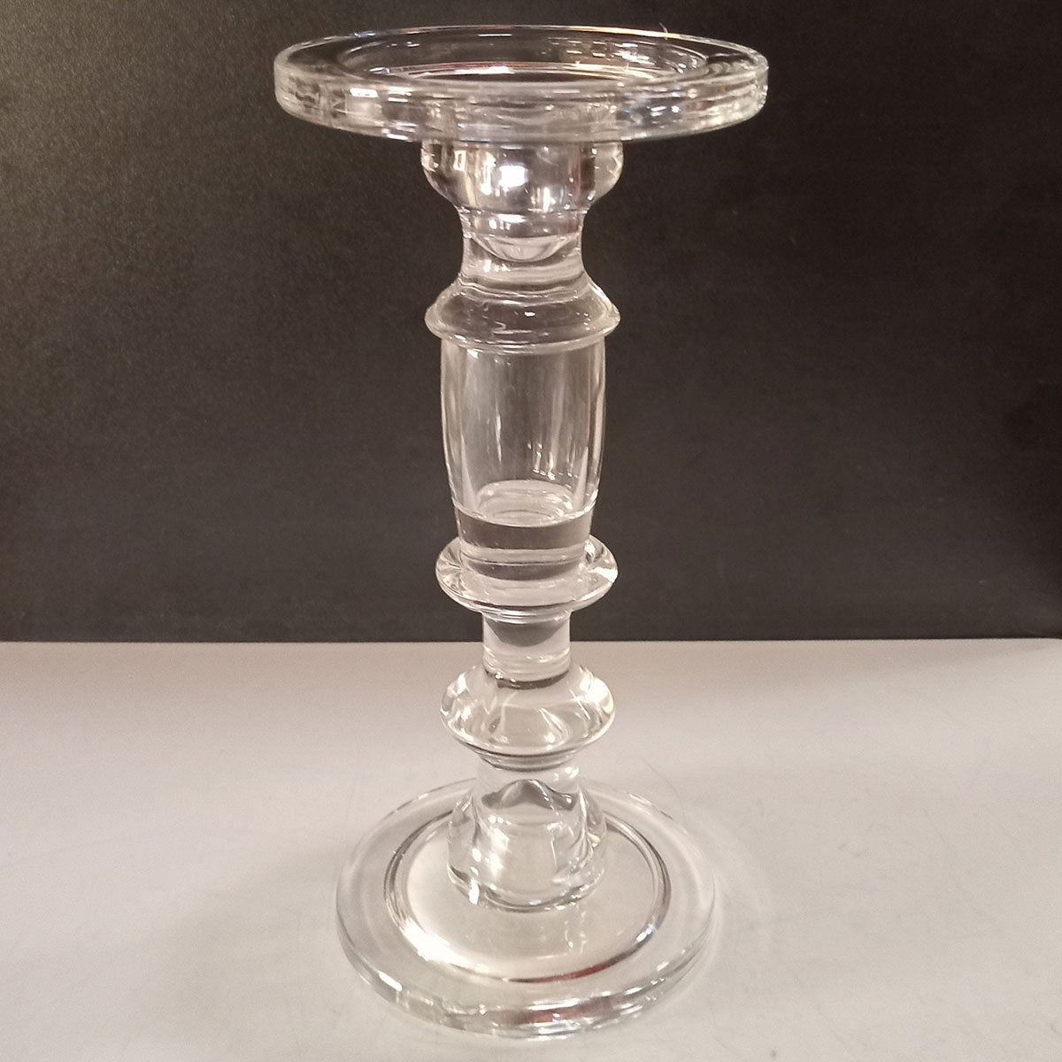 Castiçal de Vidro Transparente 24x11cm para Velas - Elegância e Durabilidade