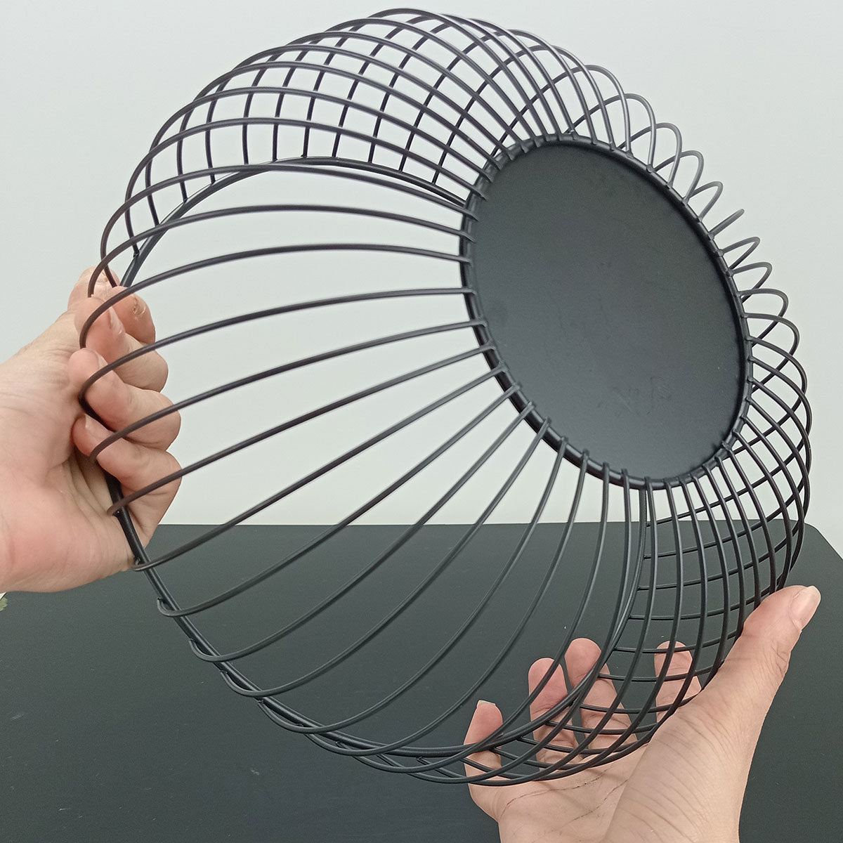 Fruteira de Metal Preta 12x26cm para Frutas - Organizador de Cozinha