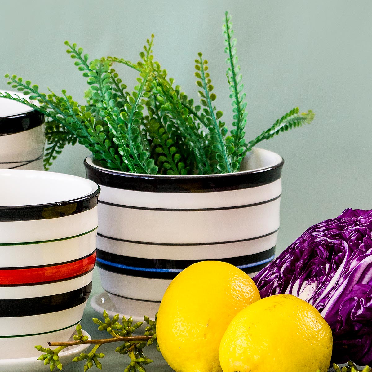 Cachepô Cerâmica Azul 12,5x14,5cm para Plantas - Elegância e Durabilidade