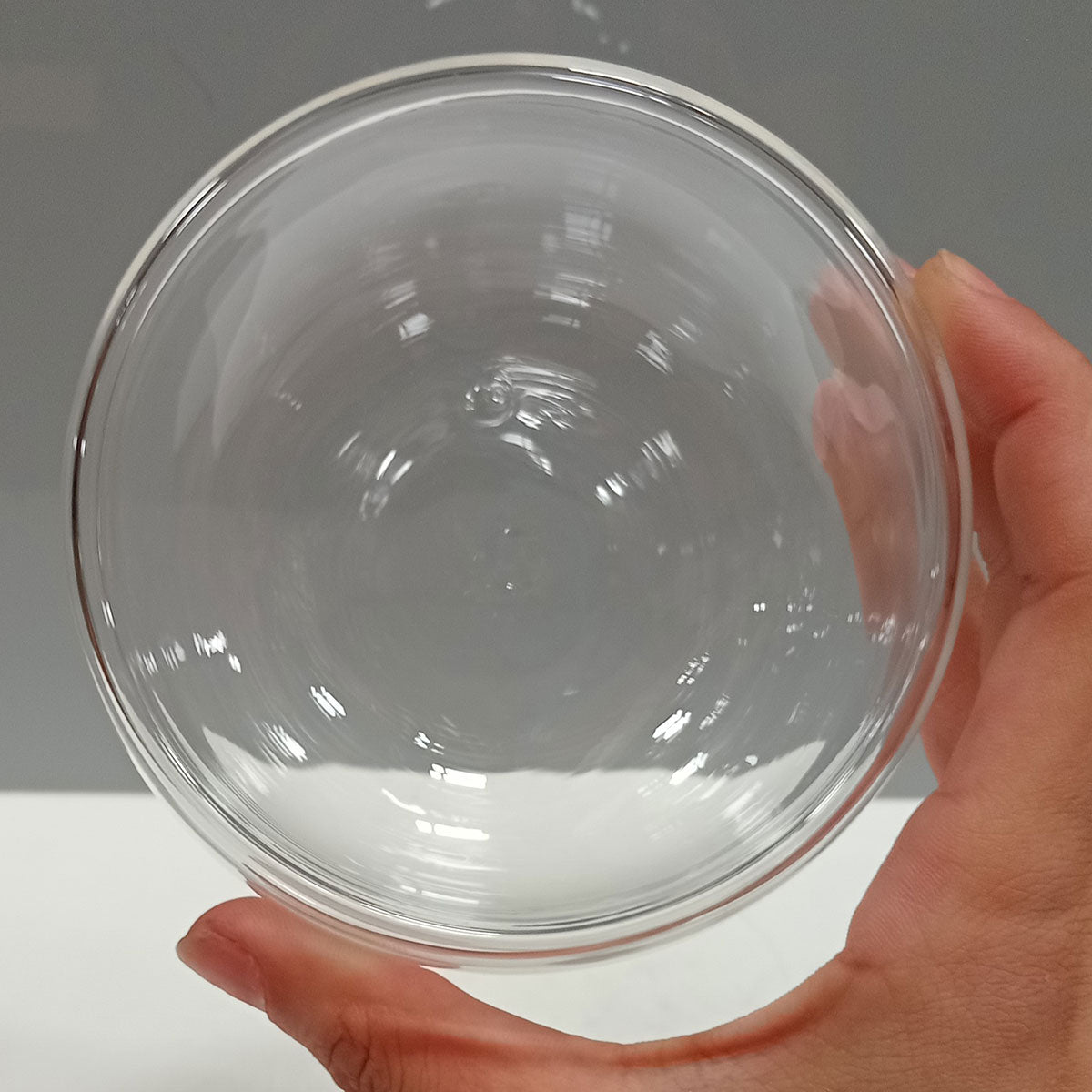 Saladeira de Parede Dupla Borossilicato Transparente 250ml 6x11x11cm