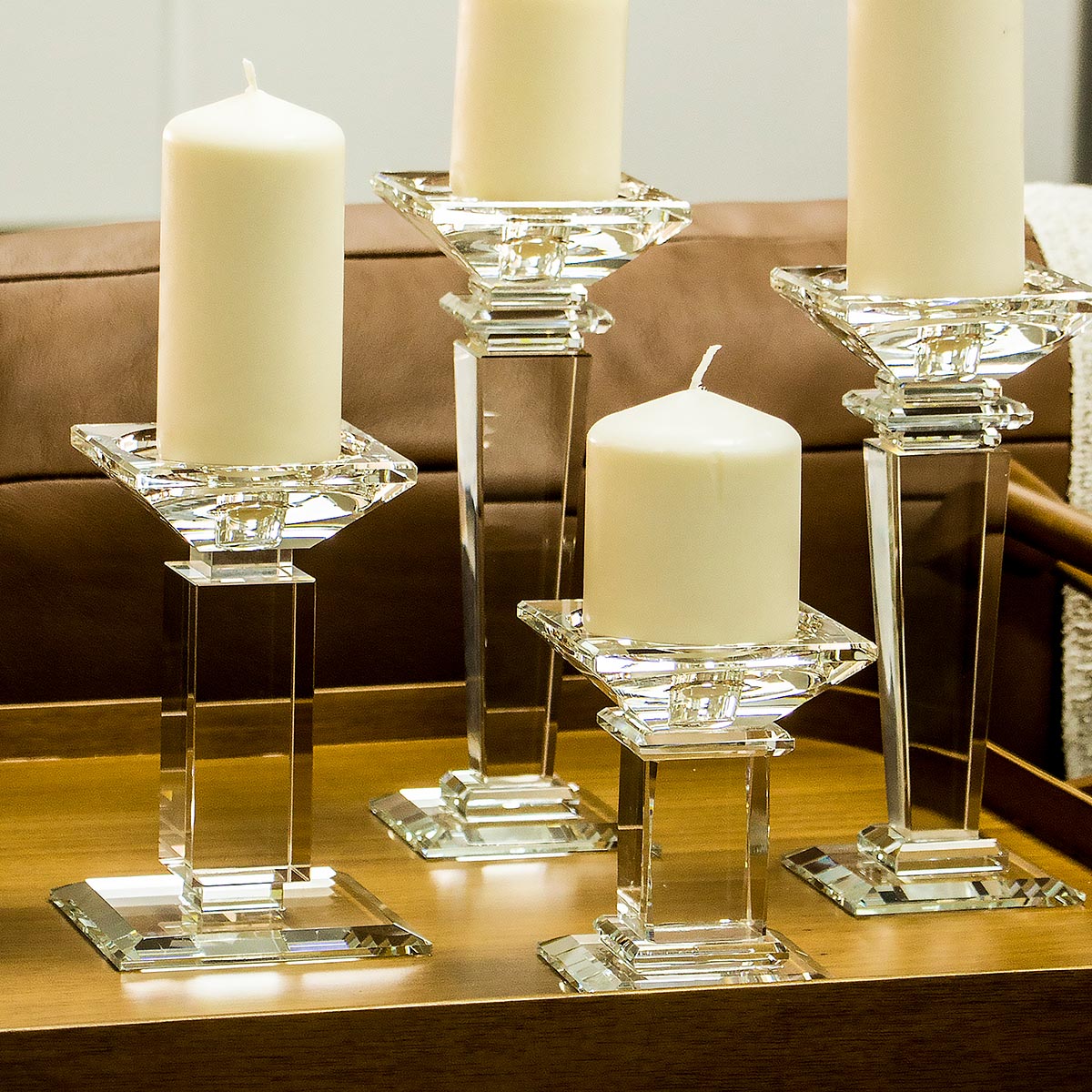 Castiçal de Cristal Transparente 14,5cm para Velas - Elegante e Durável