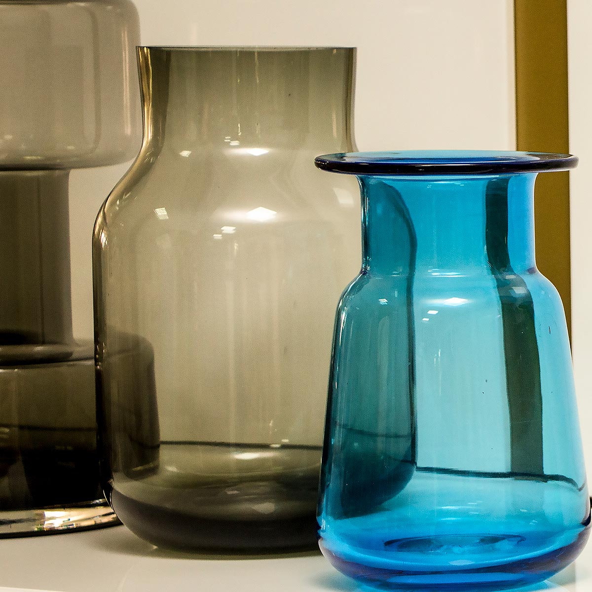 Vaso Vidro 28x12x12cm Fumê