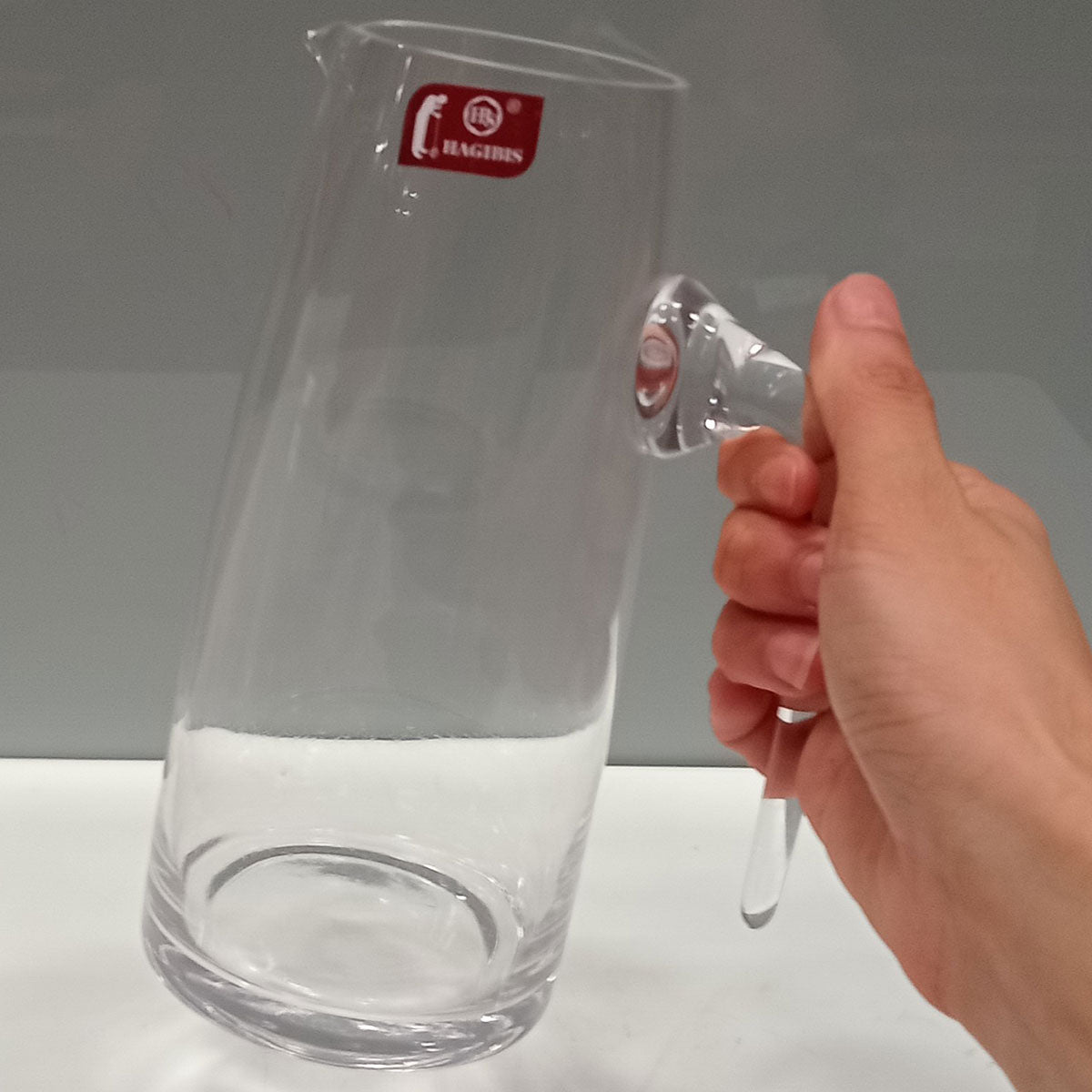 Jarra de Vidro Transparente 850ml com Bico Antiderrame 19x13cm