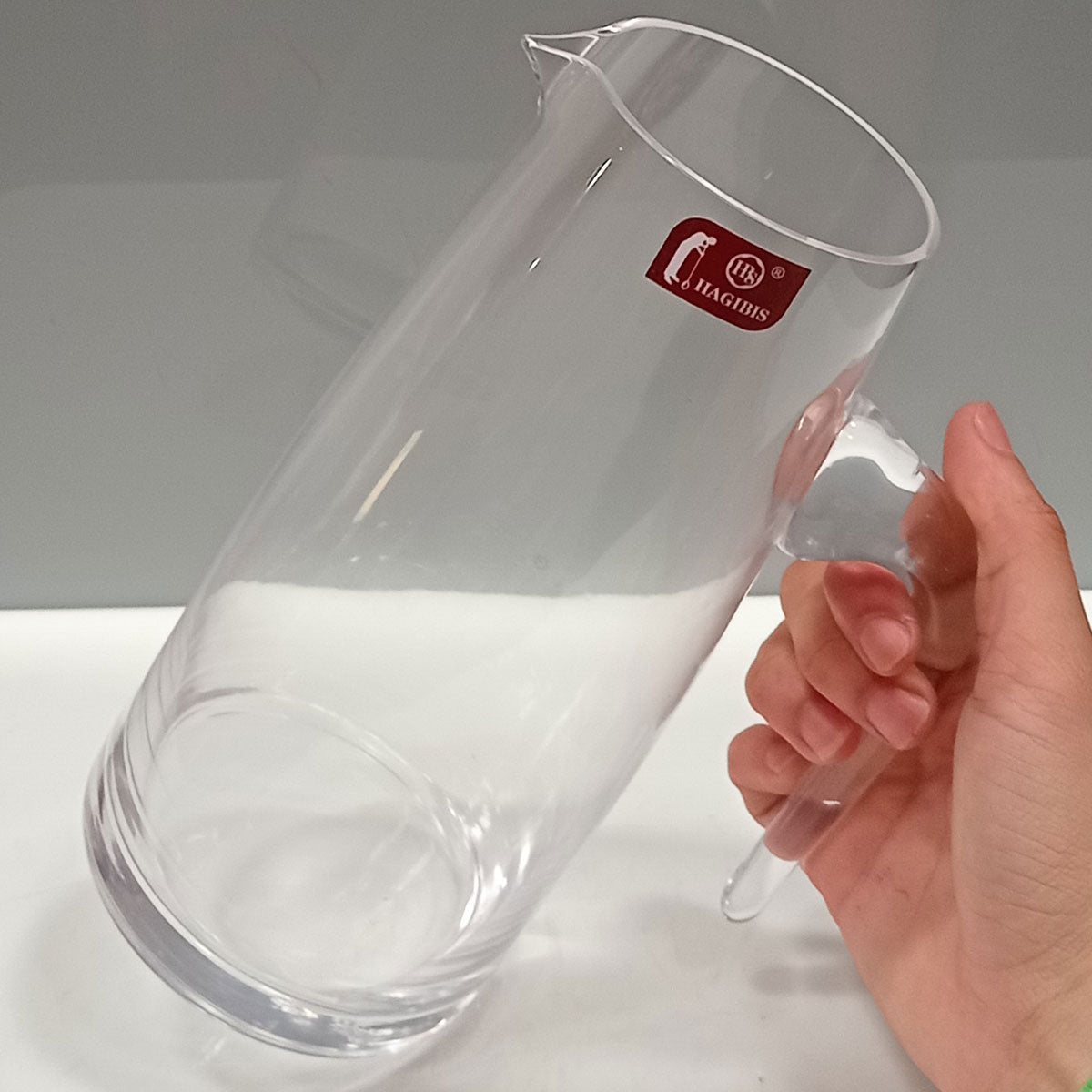 Jarra de Vidro Transparente 1,2L com Bico Antiderrame 21x14cm