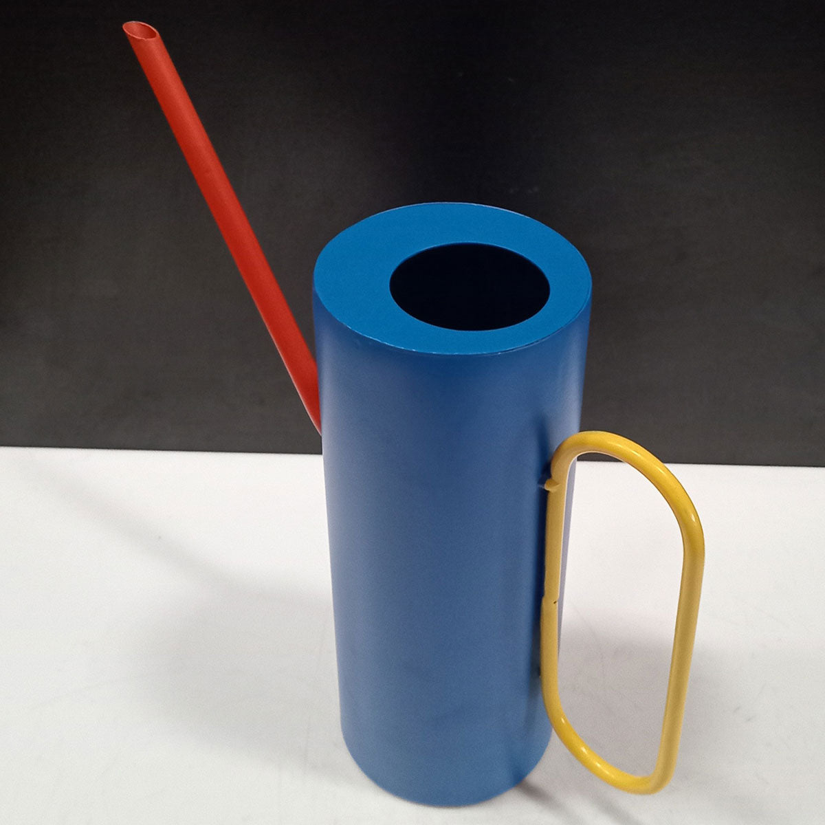 Vaso Decorativo Metal Azul 23x25cm para Flores e Folhagens