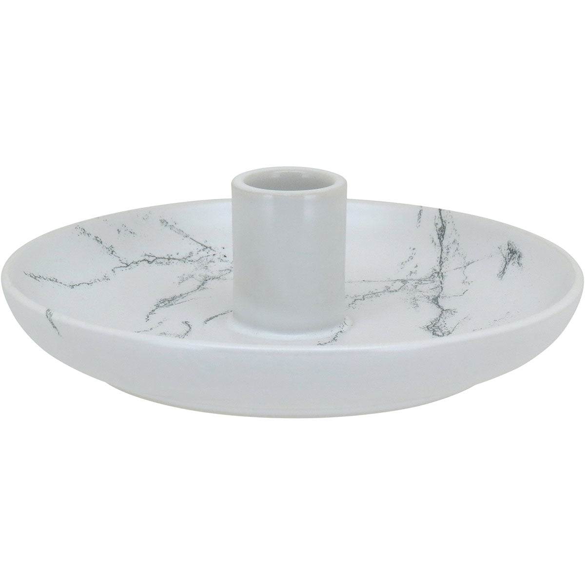 Castiçal de Cerâmica Branco 5x15cm - Porta Velas Elegante e Durável