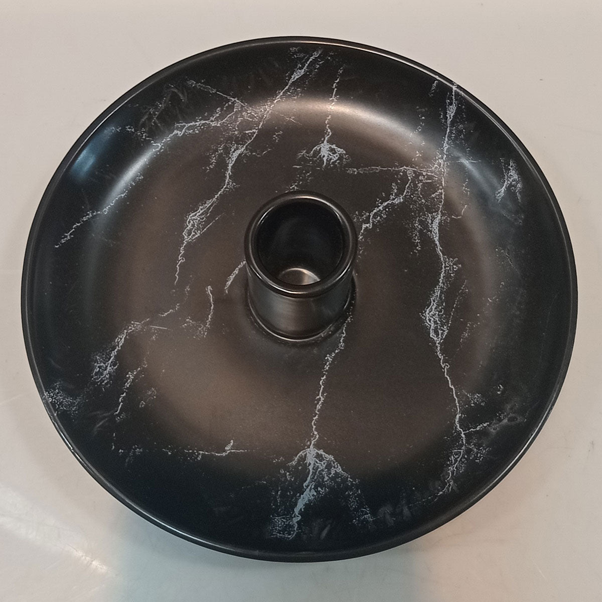 Castiçal de Cerâmica Preto 5x15cm - Decoração Elegante e Sofisticada