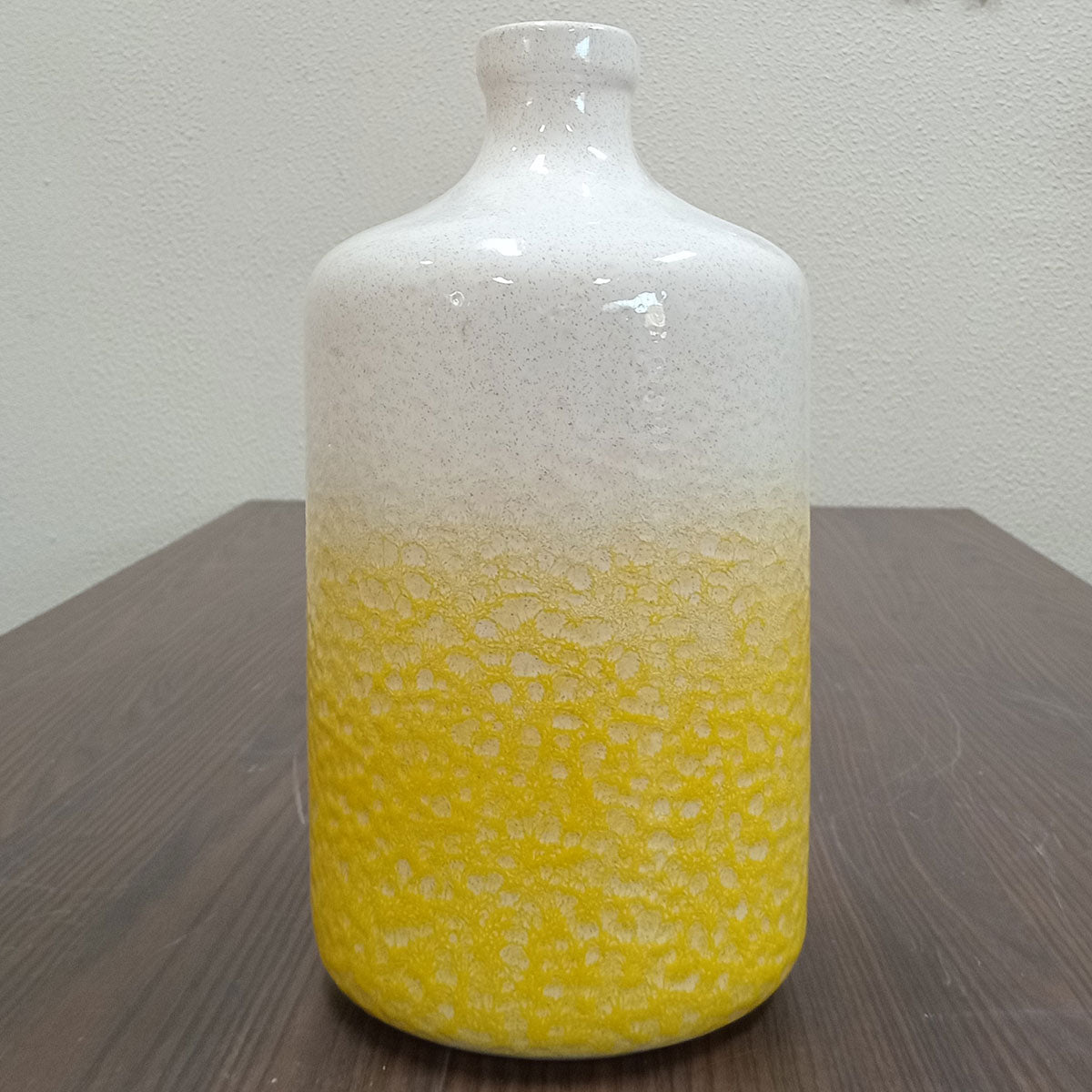 Vaso de Cerâmica Amarelo 36x19cm para Decoração Elegante