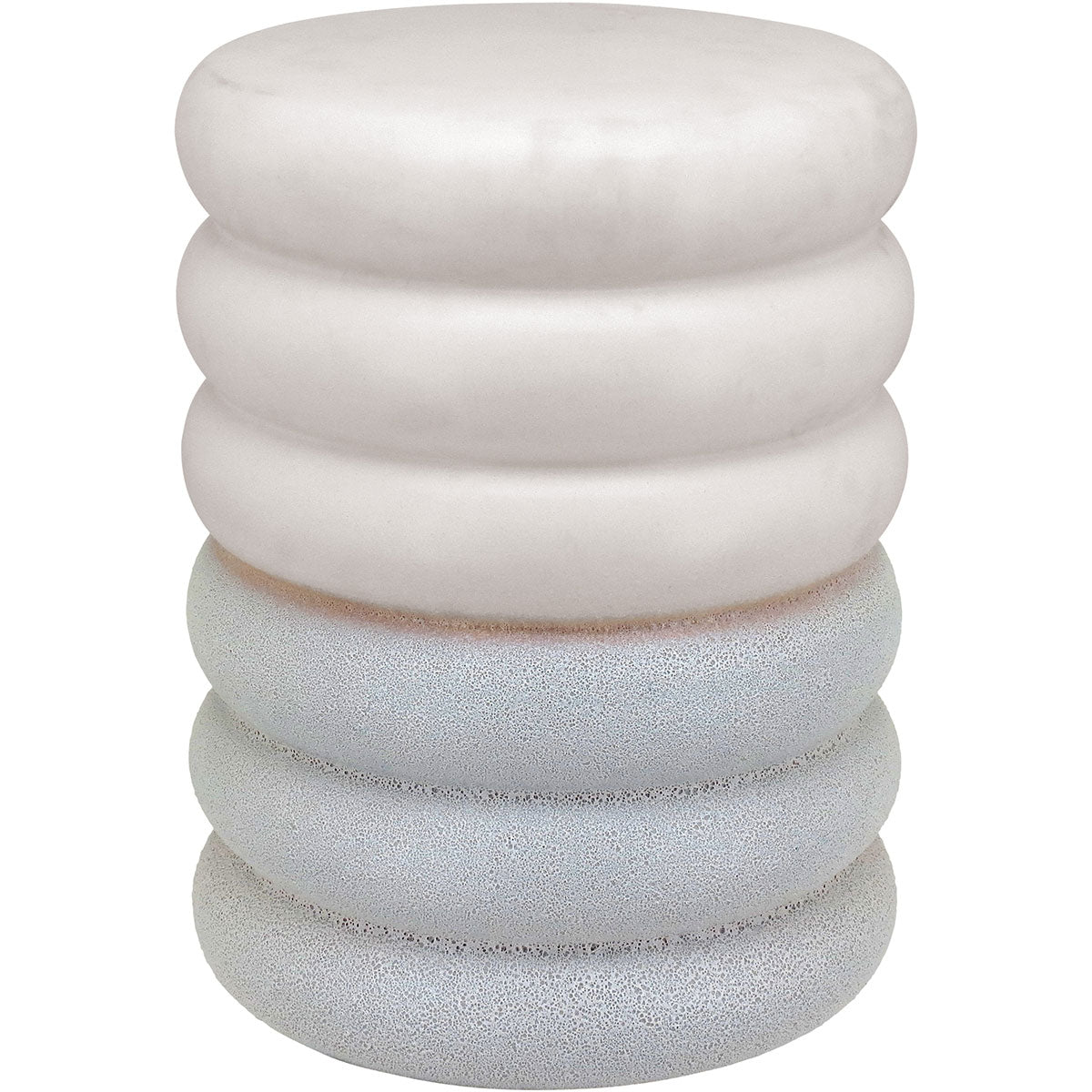 Banqueta Cerâmica Marfim 44x33x33cm Alta Qualidade Decorativa