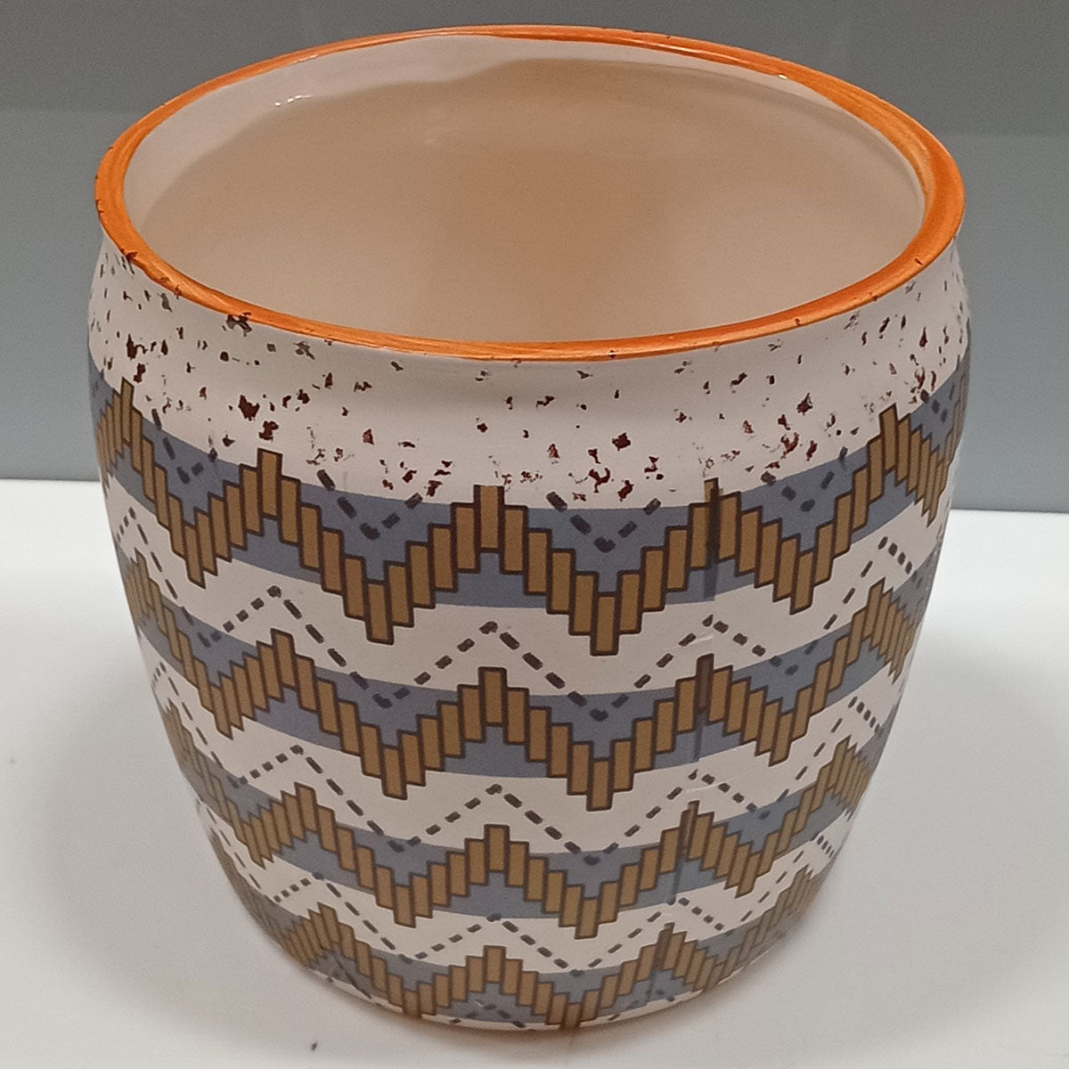 Cachepô de Cerâmica Azul 14x14cm para Plantas - Alta Qualidade