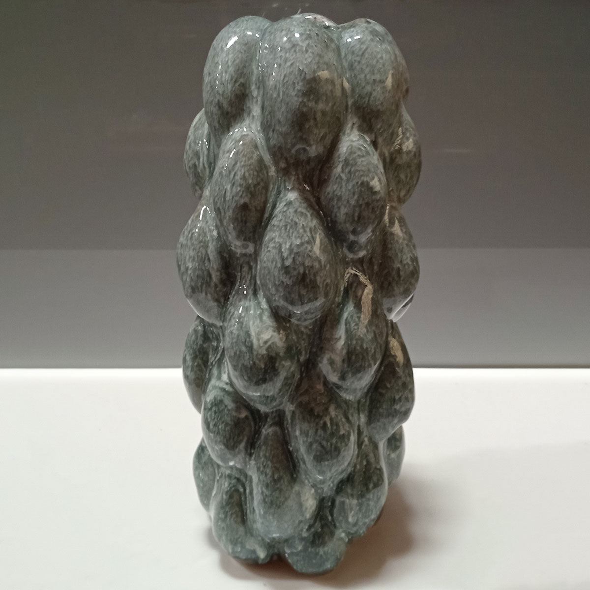 Vaso de Cerâmica Cinza 34cm para Decoração de Ambientes