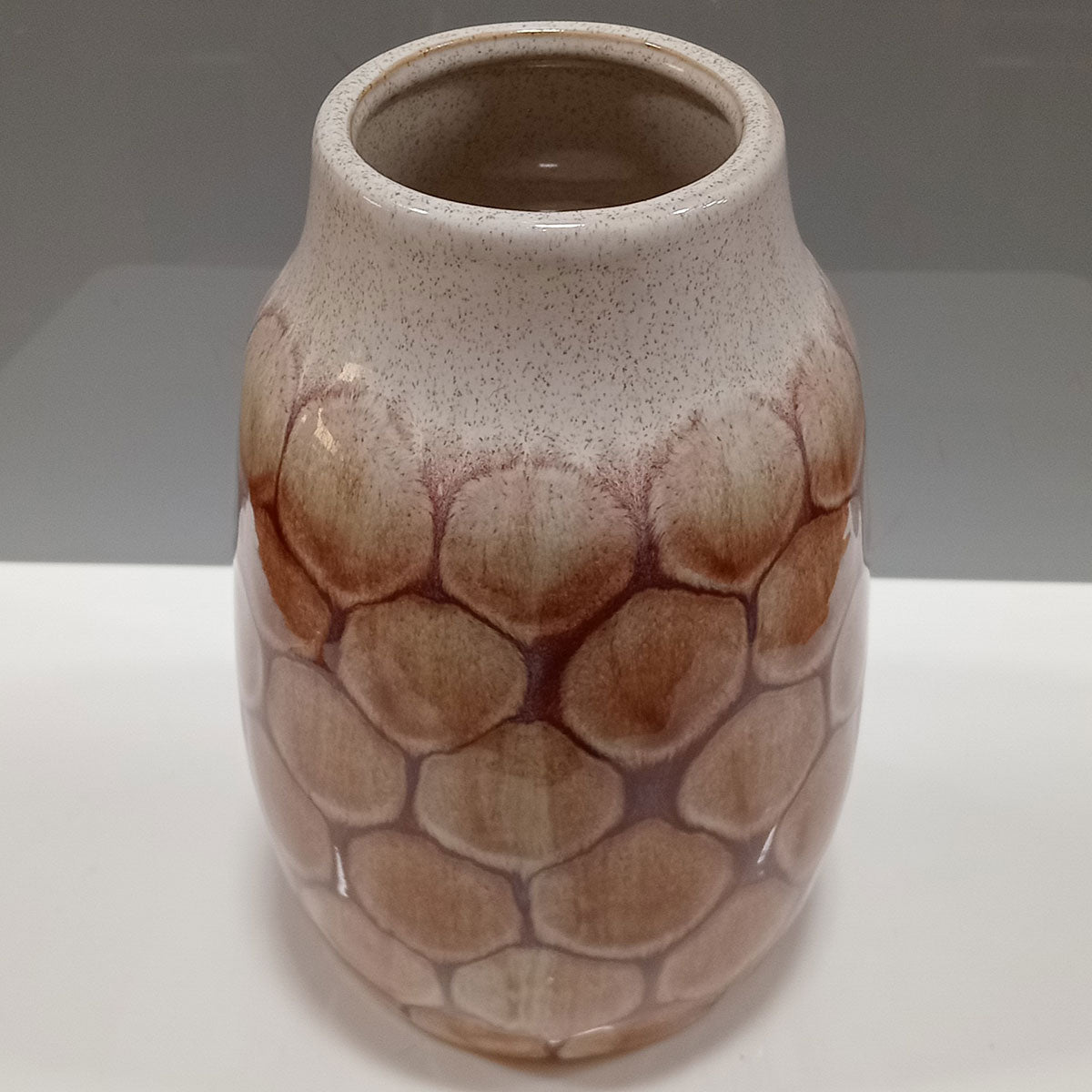 Vaso de Cerâmica Marrom 22x15cm para Decoração e Arranjos Florais