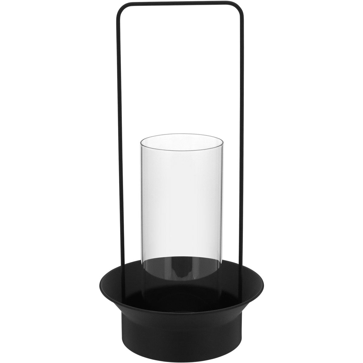 Castiçal Porta Velas Metal Preto 50x25cm - Elegante e Durável