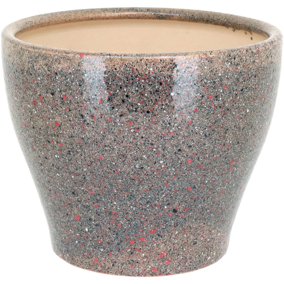 Conjunto de Cachepôs de Cerâmica Bege 3 Peças - Decoração para Plantas