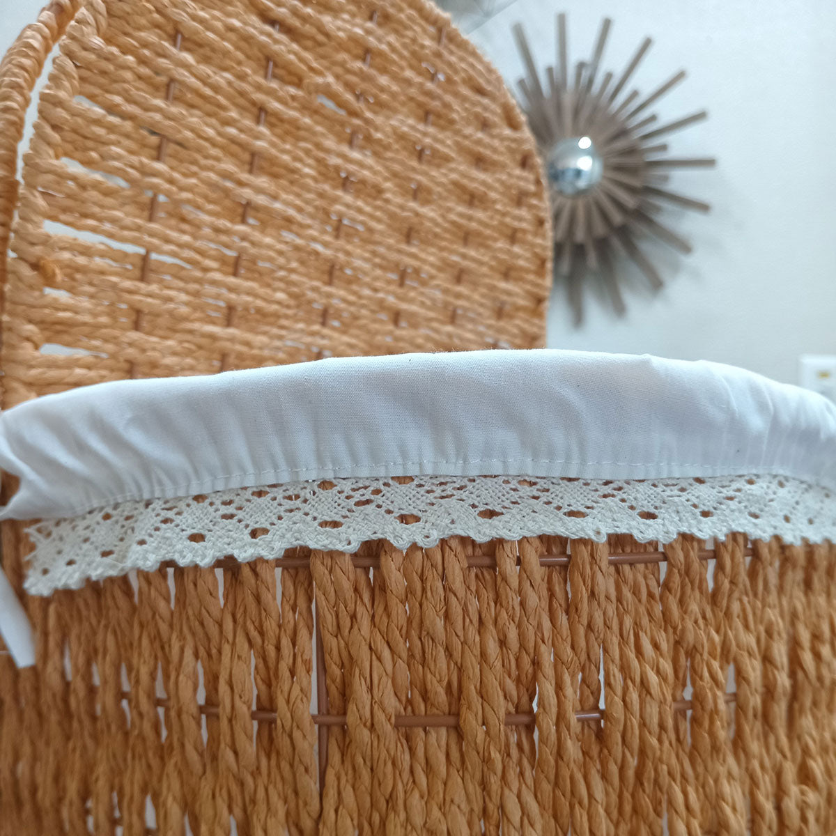 Cesta Piquenique Fibra Natural 41x30x40cm 1,10kg Ideal para Lanches