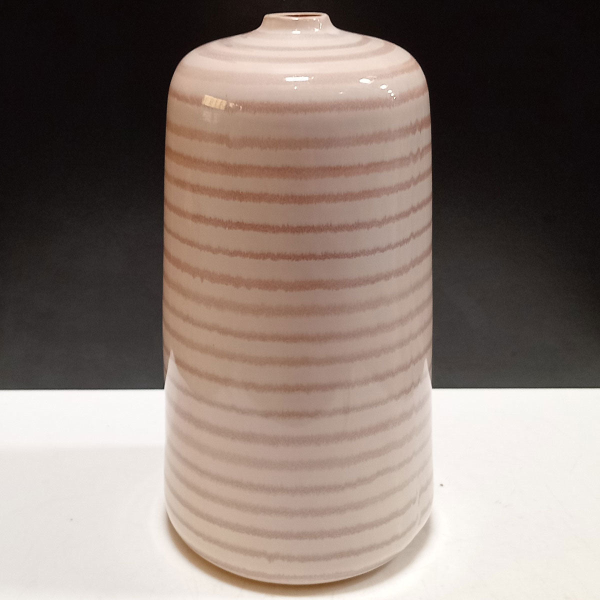 Vaso de Cerâmica Creme 27x14cm para Flores - Decoração Elegante