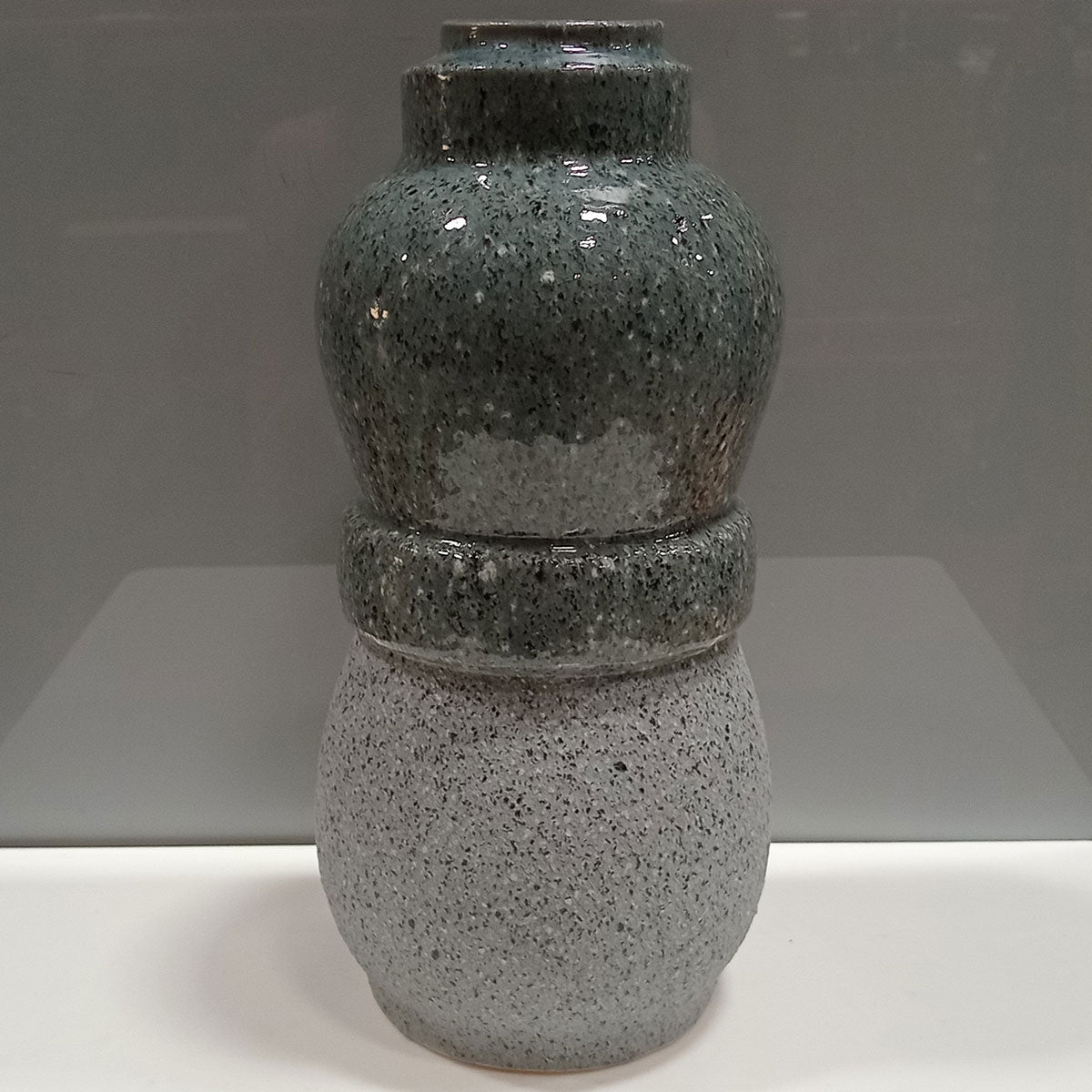 Vaso de Cerâmica Cinza 32x15cm para Decoração Elegante