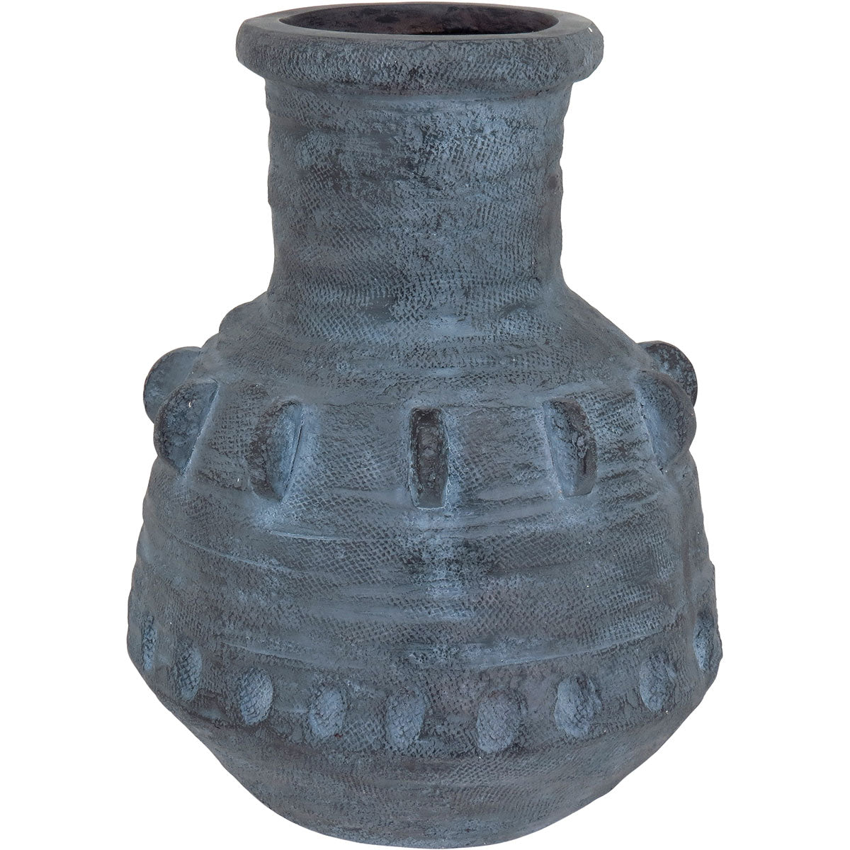 Vaso Resina 50x37x37cm Cinza