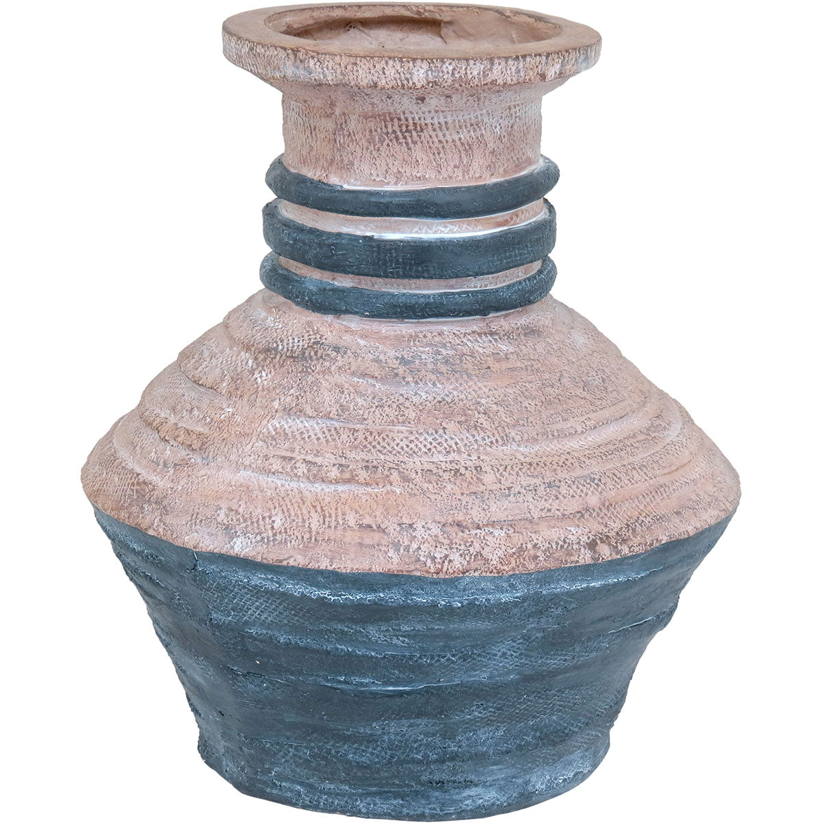 Vaso Resina 38x33x33cm Cinza