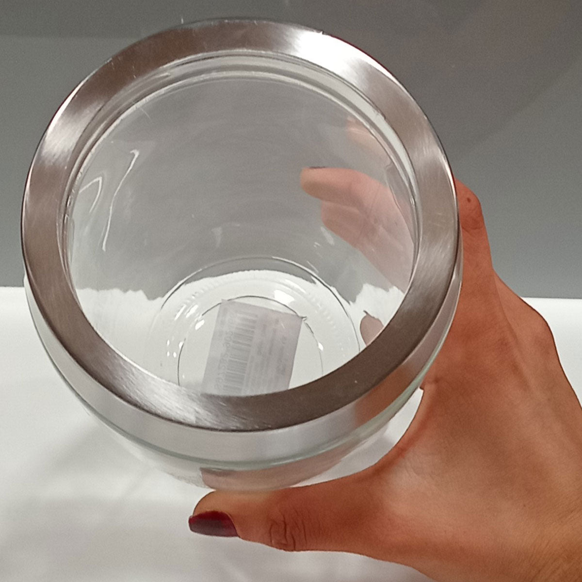 Pote de Vidro Home&Co 1,2L Transparente 18x12x12cm Hermético