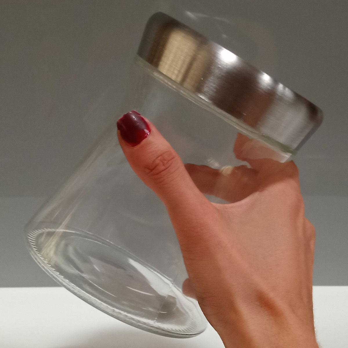 Pote de Vidro Transparente Home&Co 550ml 11x11cm para Alimentos