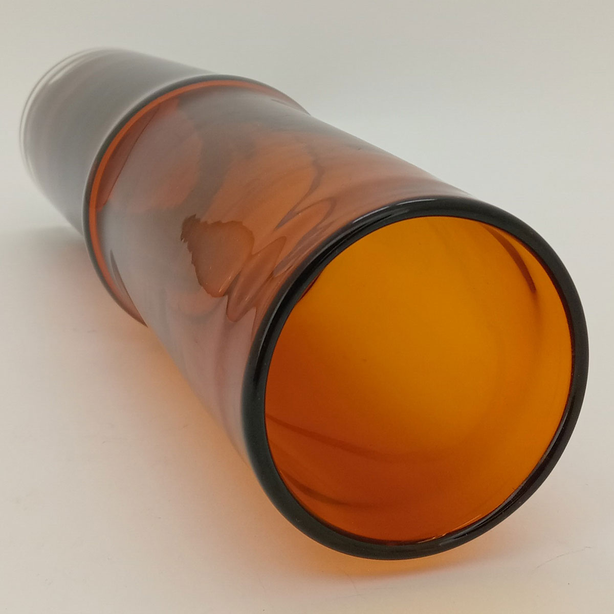 Vaso Vidro 32x8x8cm Âmbar