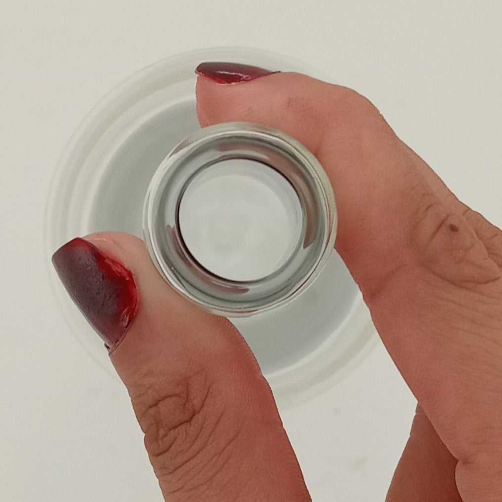 Vaso Garrafa de Vidro Cinza 29x7x7cm para Decoração Moderna