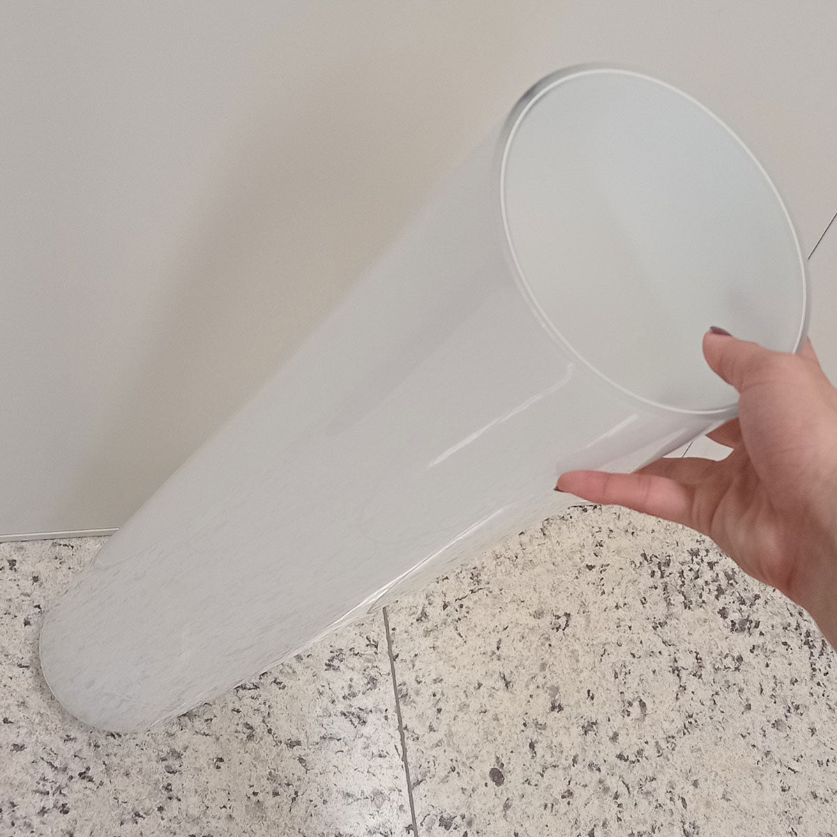 Vaso Vidro 80x15x15cm Branco