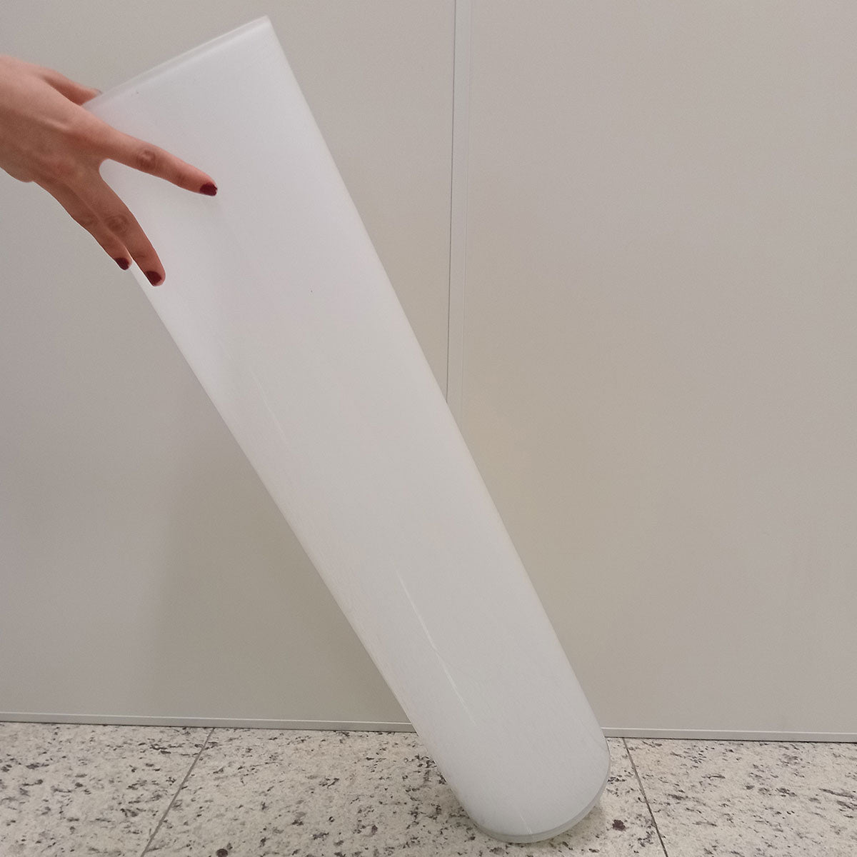 Vaso Vidro 80x18x18cm Branco