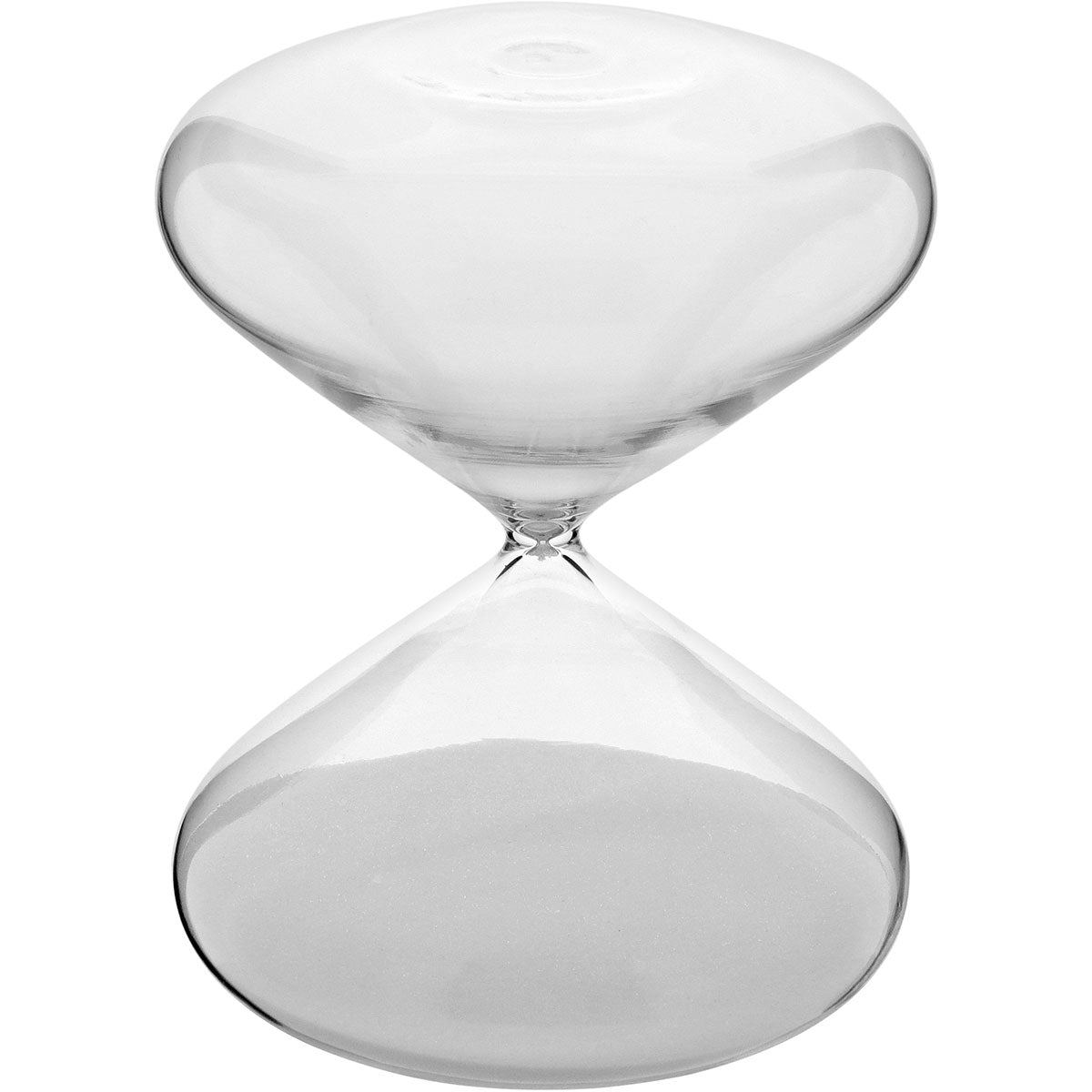 Ampulheta de Areia Branca Vidro 20cm Transparente 1h22min